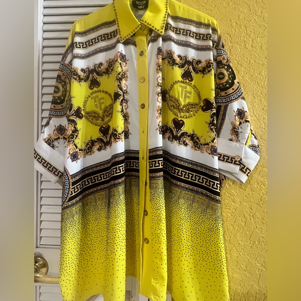 Women shirt yellow polyester made in 🇹🇷 turkey